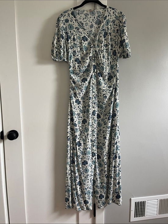 Faherty Dresses & Skirts - Faherty Sorrento Dreamer Floral Button Front Maxi Dress Size Small Boho Coastal